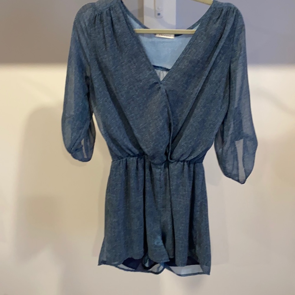 Long sleeve, shorts romper